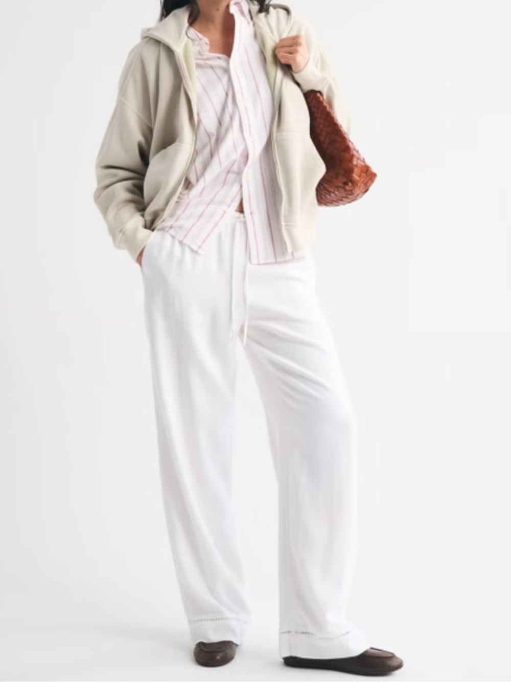 A&F Gemma Linen Wide Leg Drawstring Pants